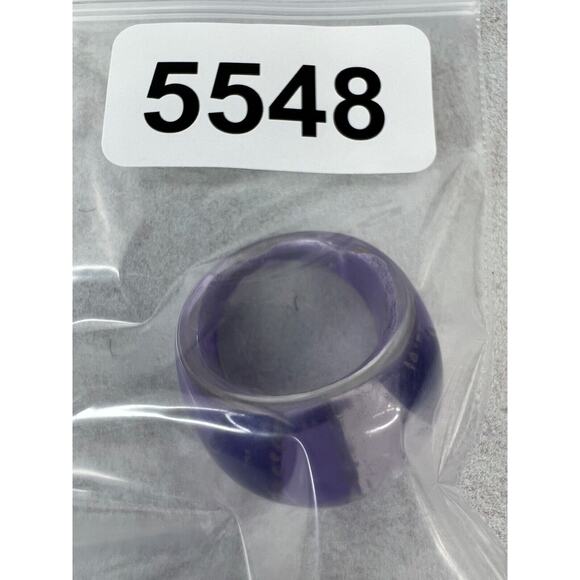 Women's Fashion Jewelry Purple Checkered Trendy Statement Dome Ring - Size 7 Y2K - Picture 8 of 8